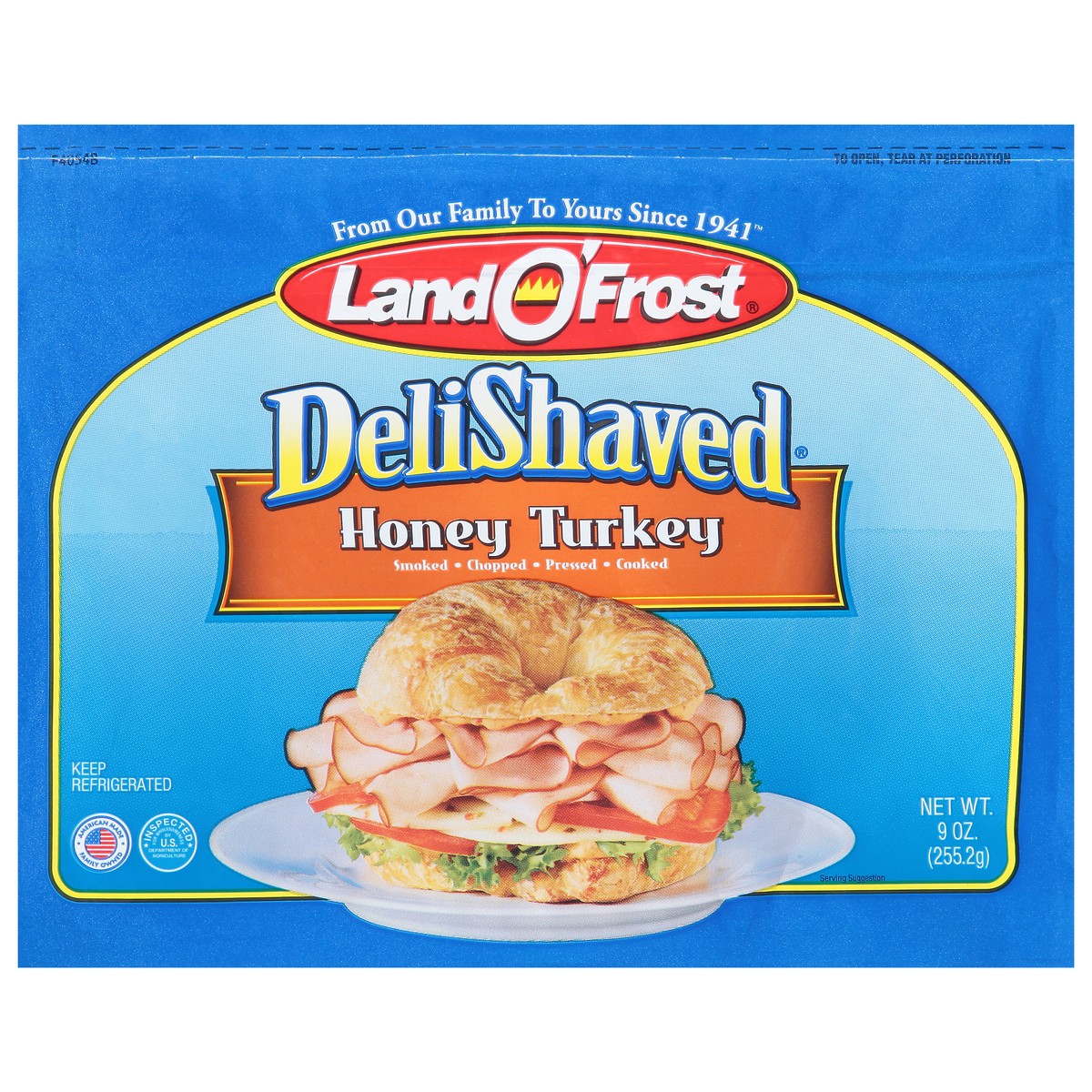slide 1 of 6, Land O' Frost DeliShaved Honey Turkey 9 oz, 10 oz