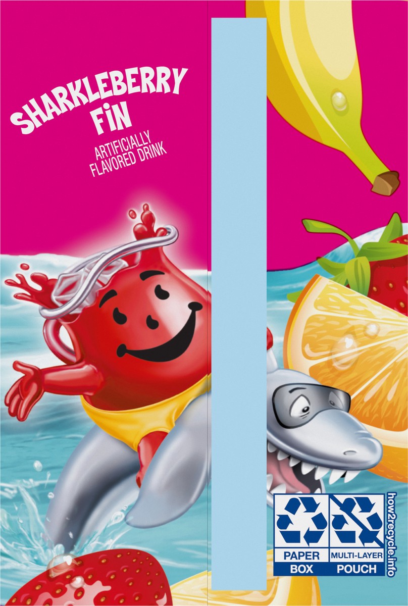slide 7 of 9, Kool-Aid Jammers Sharkleberry Fin Strawberry Orange Punch Flavored 0% Juice Drink, 10 ct Box, 6 fl oz Pouches, 10 ct