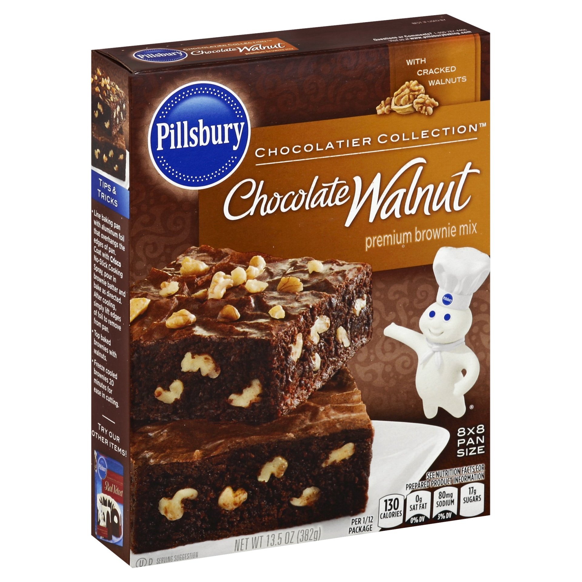 slide 1 of 1, Pillsbury Chocolate Walnut Premium Brownie Mix, 13.5 oz