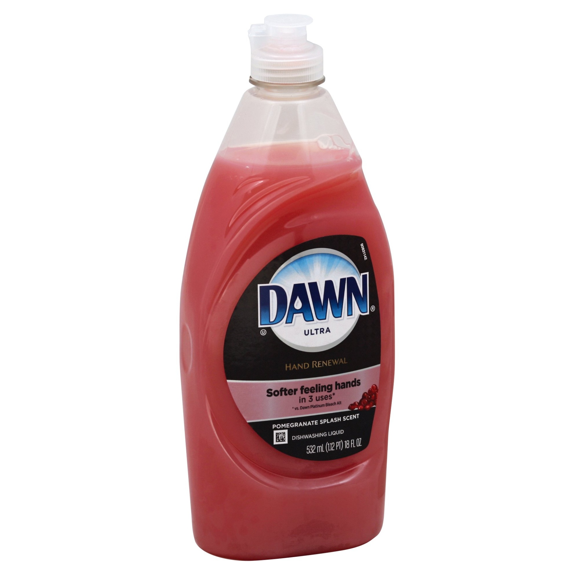 slide 1 of 1, Dawn Ultra Hand Renewal Pomegranate Splash Scent Dishwashing Liquid, 18 fl oz