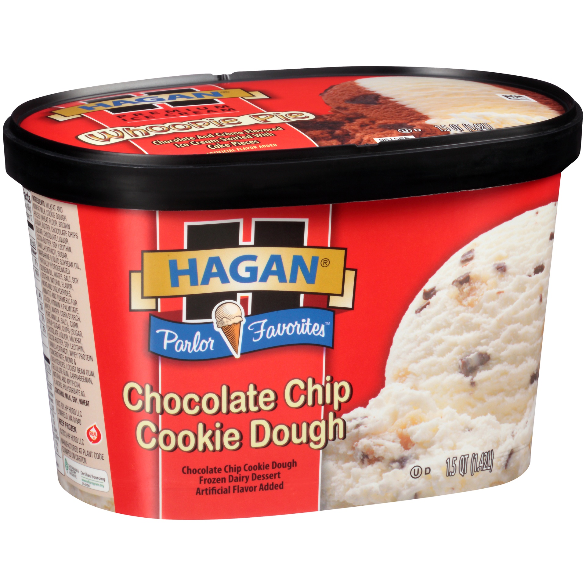 slide 2 of 7, Hagan Chocolate Chip Cookie Dough Frozen Dairy Dessert, 1.5 qt