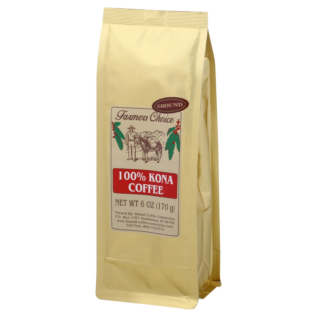slide 2 of 8, Farmers Choice Ground 100% Kona Coffee - 6 oz, 6 oz