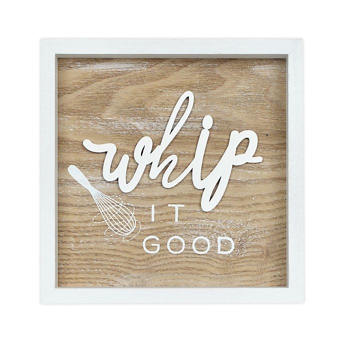 slide 1 of 4, Prinz Whip It Good'' Wood Rev Box Wall Art - Natural'', 8 in x 8 in