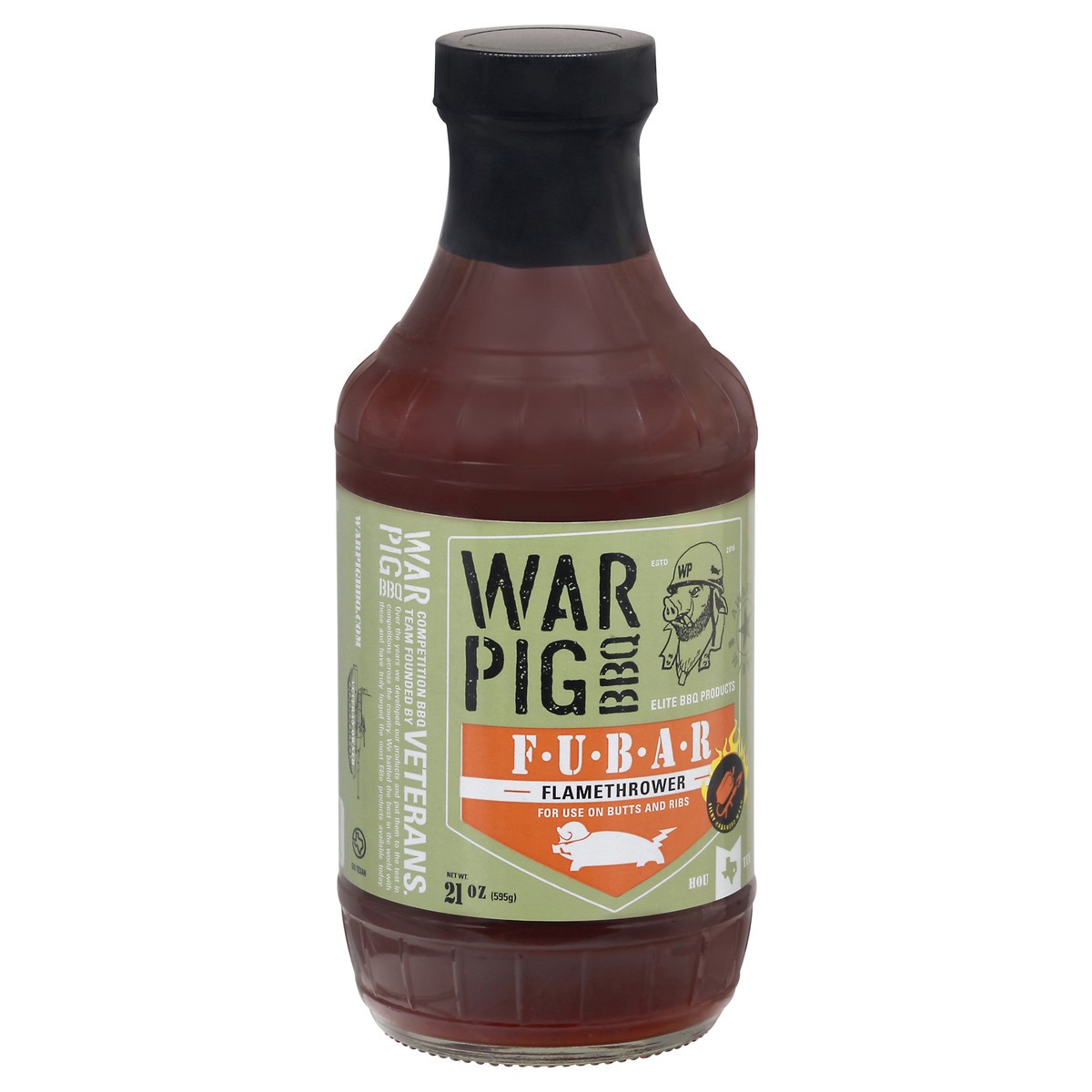 slide 2 of 9, WarPig BBQ Sweet Tangy And Spicy Sauce 21 oz Bottle, 21 oz