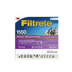 Filtrete 20" x 20" x 4" Allergen Bacteria and Virus Deep Pleat Air Filter 1550 MPR
