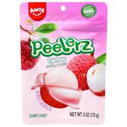 Amos Peelerz Lychee Gummy Candy 6 oz
