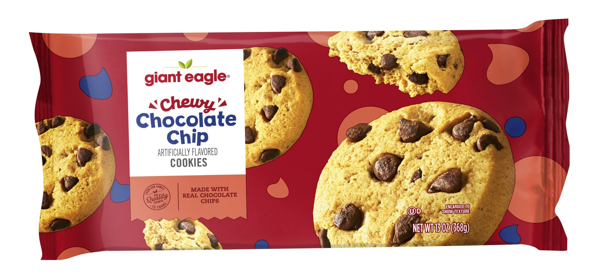 slide 1 of 1, Giant Eagle Chocolate Chip Cookies, Chewy, 13 oz