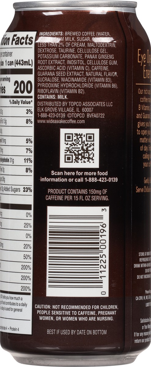 slide 9 of 9, Wide Awake Coffee Co. Energy Caramel Coffee Drink - 15 fl oz, 15 fl oz