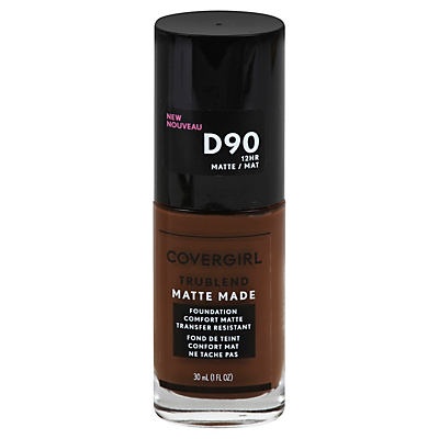 slide 1 of 1, Covergirl TruBlend Matte Made Liquid Makeup Espresso D90, 1 oz