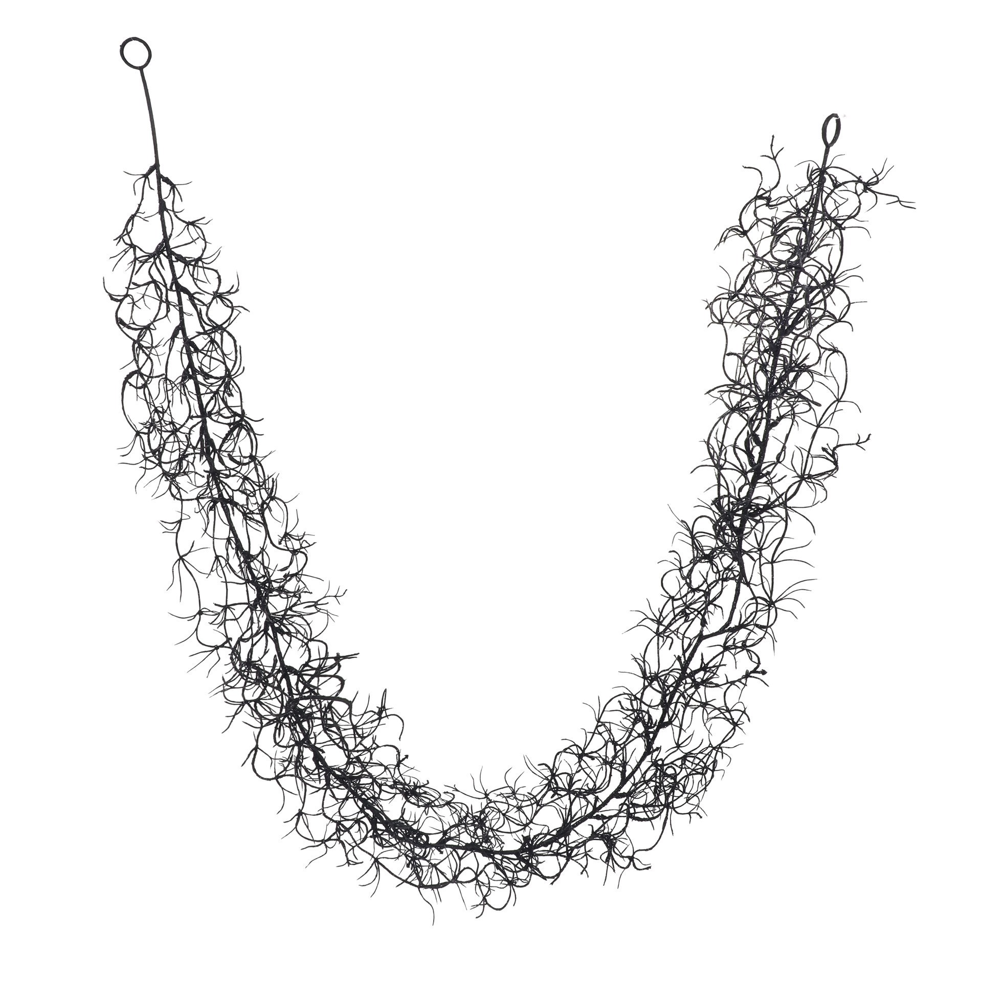 slide 3 of 3, 5ft. Black Spanish Moss Coiled Garland By Ashland, 5 ft