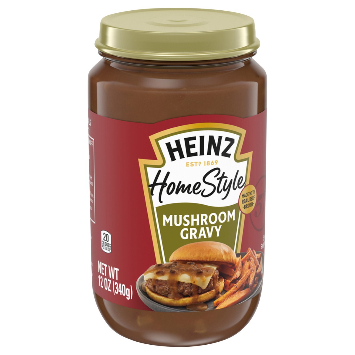 slide 8 of 9, Heinz HomeStyle Mushroom Gravy, 12 oz Jar, 12 oz