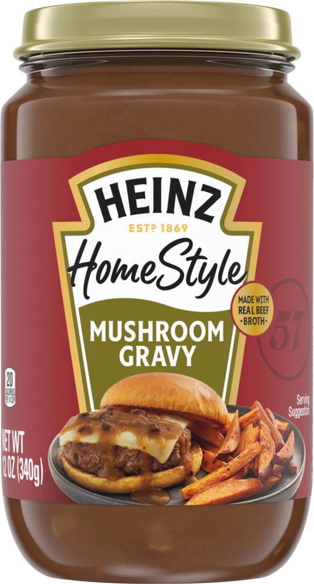 slide 6 of 9, Heinz HomeStyle Mushroom Gravy, 12 oz Jar, 12 oz