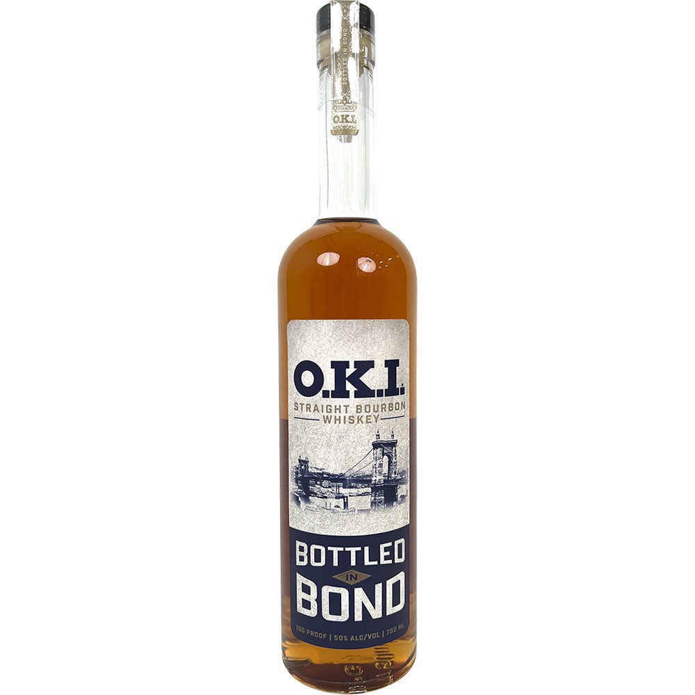 slide 1 of 1, O.k.i. Straight Bourbon Bib, 750 ml
