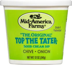 Mid America Farms Top The Tater The Original Chive Onion Sour Cream Dip 12 oz