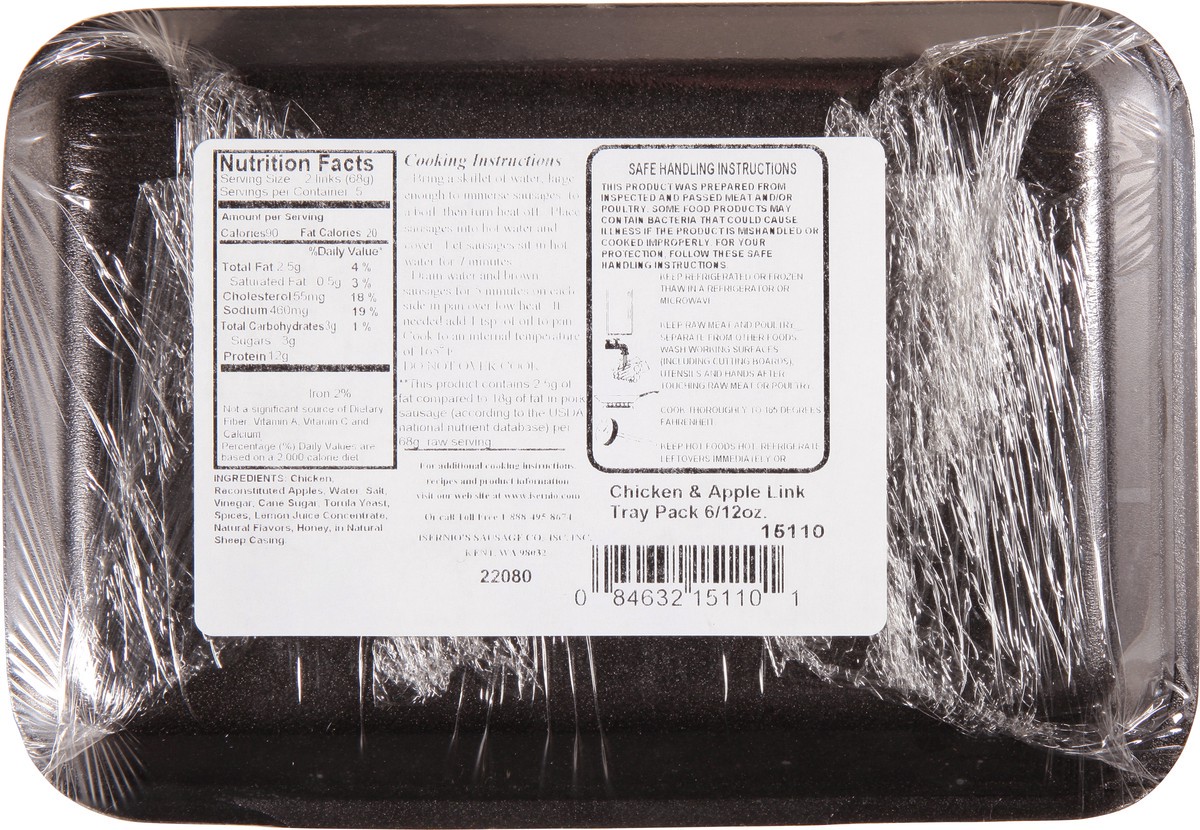 slide 11 of 14, Isernio's Chicken & Apple Sausage 12 oz, 12 oz