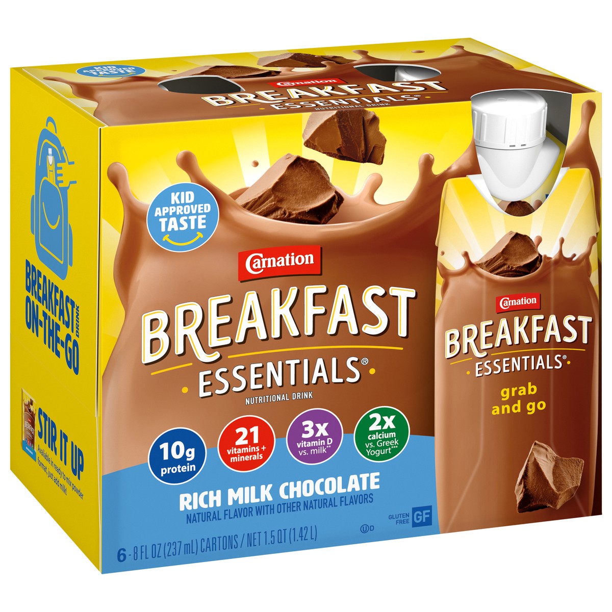 slide 5 of 9, Carnation Breakfast Essentials Ready to Drink Rich Milk Chocolate, 6 ct; 8 oz