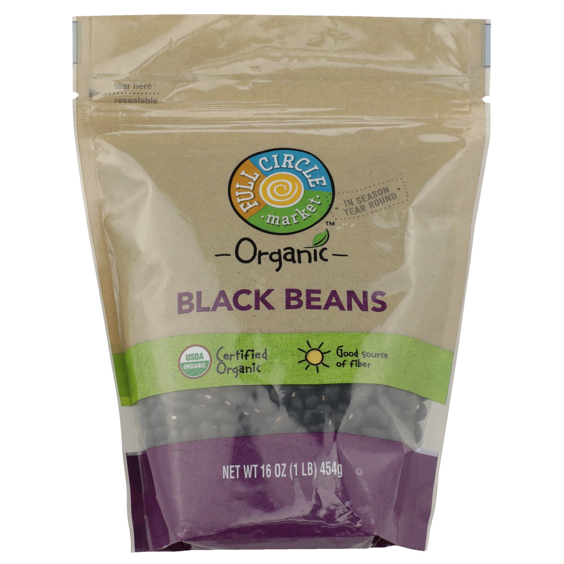 slide 1 of 6, Full Circle Market Organic Black Beans, 16 oz