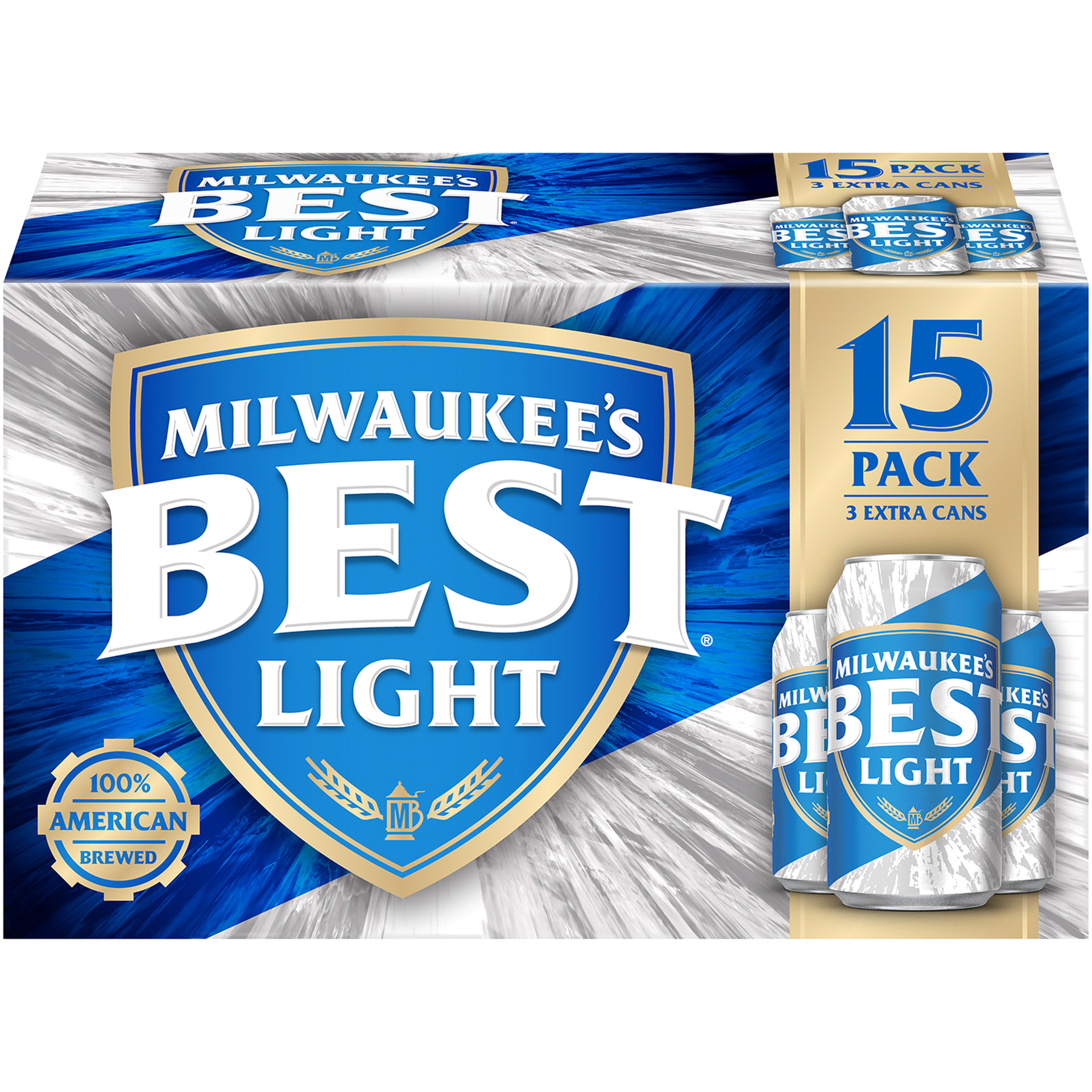 slide 11 of 13, Milwaukee's Best American Lager, 4.1% ABV, 15-pack, 12-oz. beer cans, 15 ct; 12 fl oz