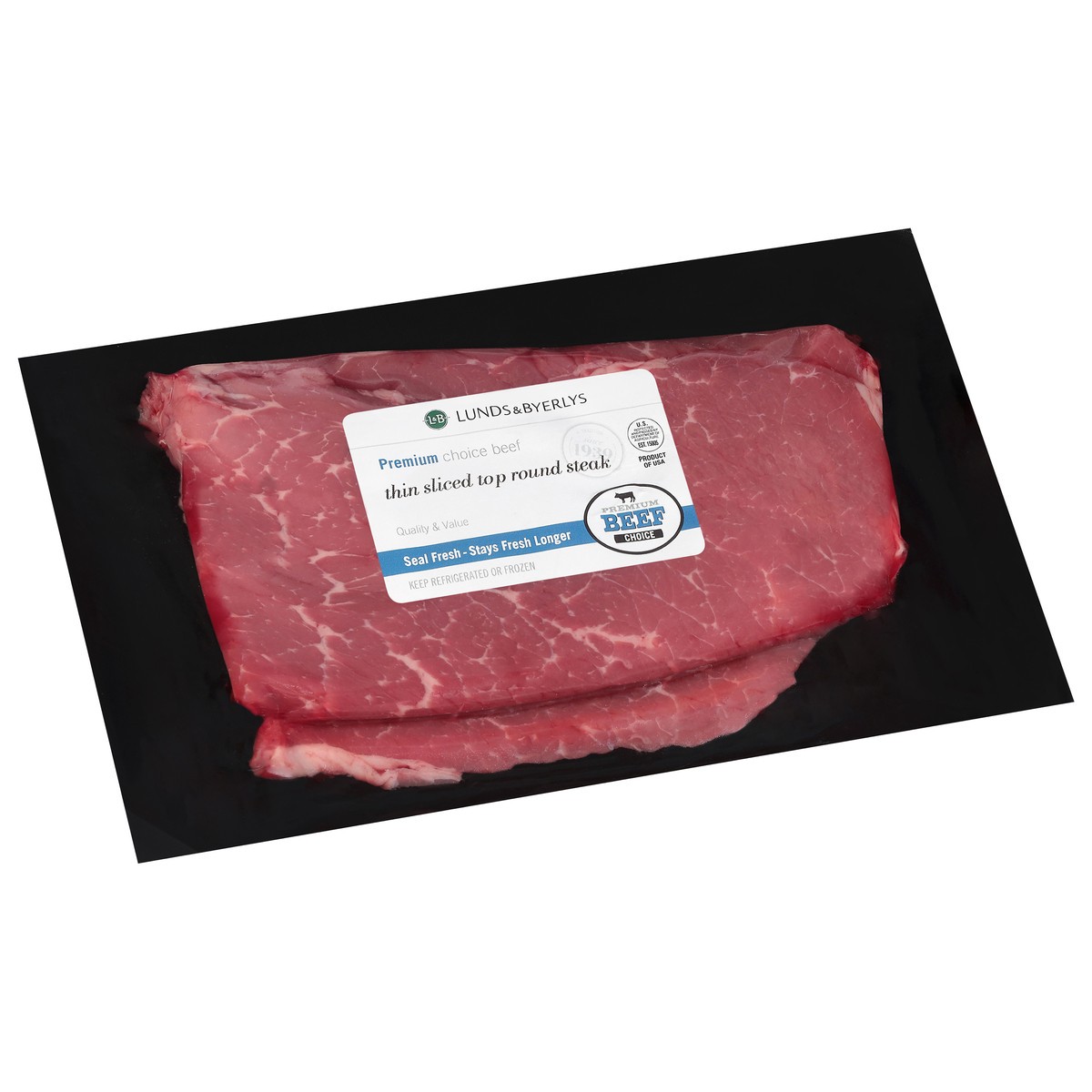 slide 7 of 9, Lunds & Byerlys Premium Thin Sliced Top Round Steak Beef 1 ea, 1 ct