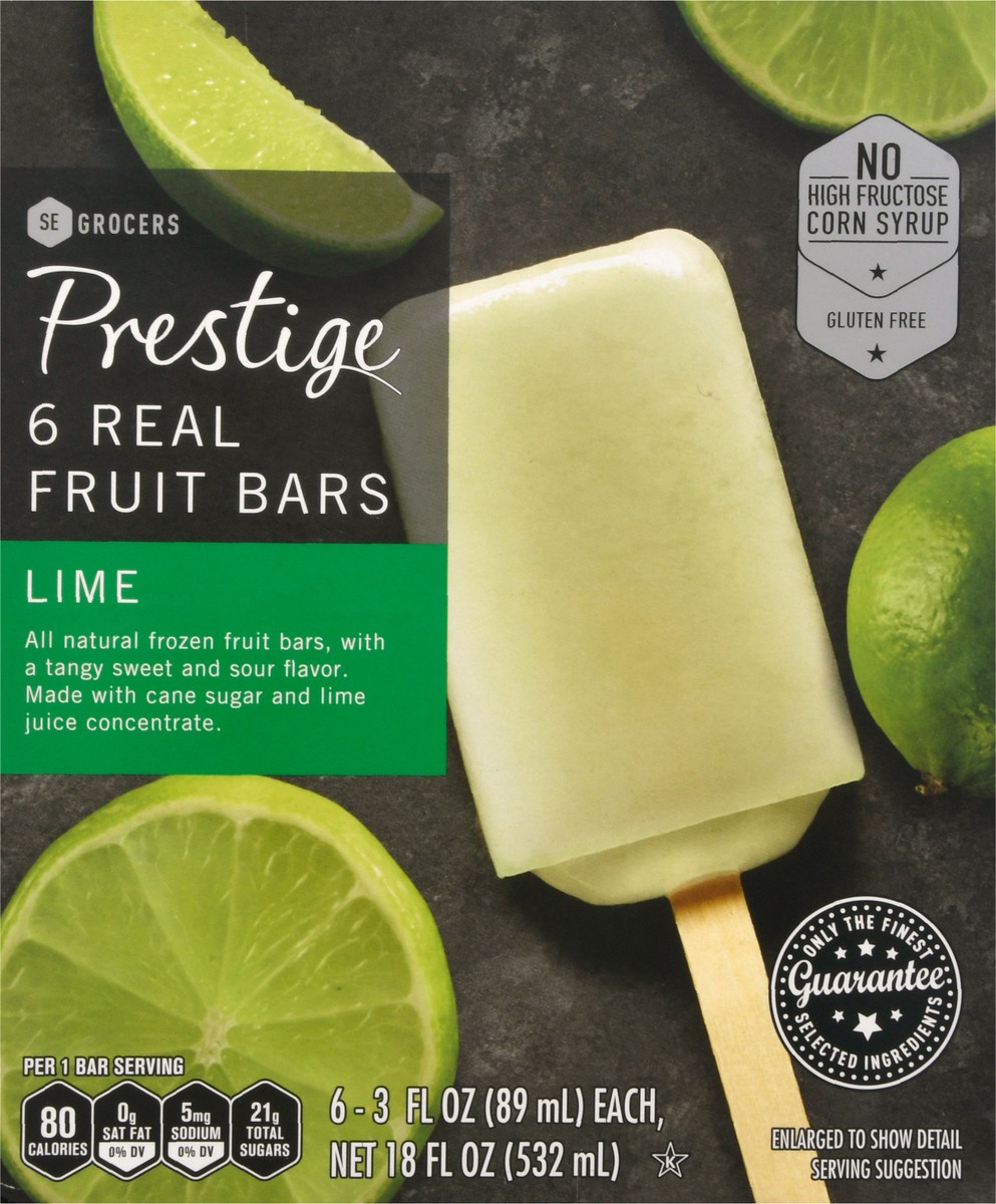 slide 4 of 14, Se Grocers Prestige 6 Real Fruit Bars Lime 6 Count, 6 ct