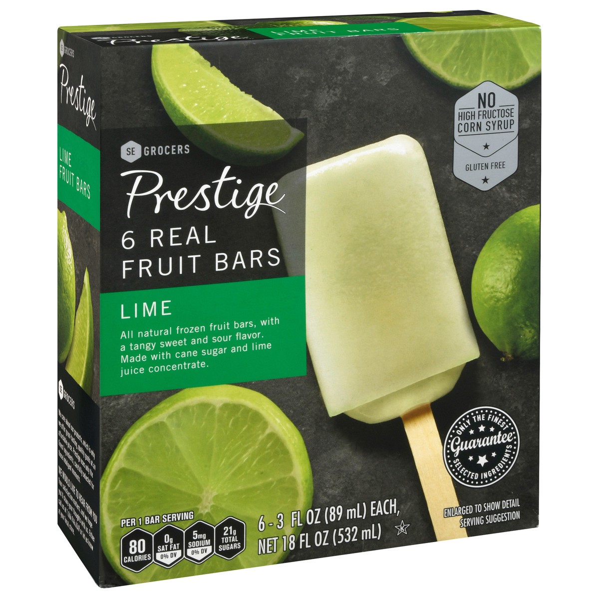 slide 9 of 14, Se Grocers Prestige 6 Real Fruit Bars Lime 6 Count, 6 ct