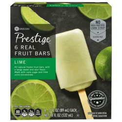 SE Grocers Prestige Real Lime Fruit Bars - 6 x 3 fl oz