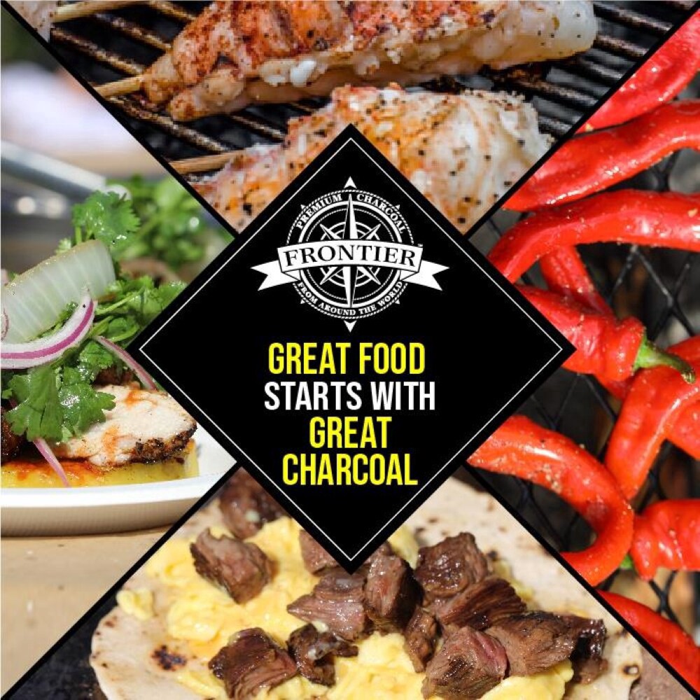 slide 5 of 5, Frontier Lump Charcoal, 17.6 lb