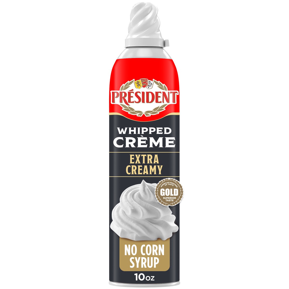 slide 1 of 9, Président Whipped Cream, Extra Creamy, French-Style Gourmet, 10 oz