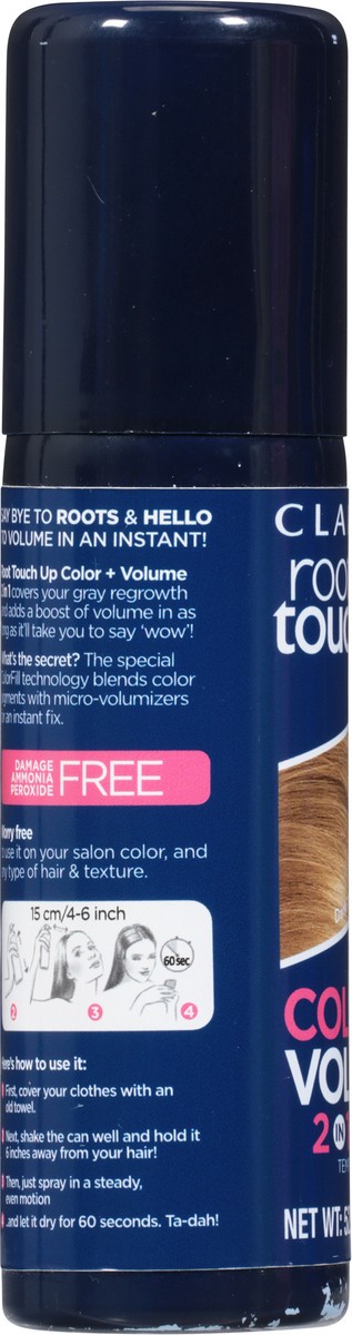 slide 5 of 10, Root Touch-Up Dark to Medium Blonde Temporary 2 in 1 Color + Volume Spray 1.8 oz, 1.8 oz