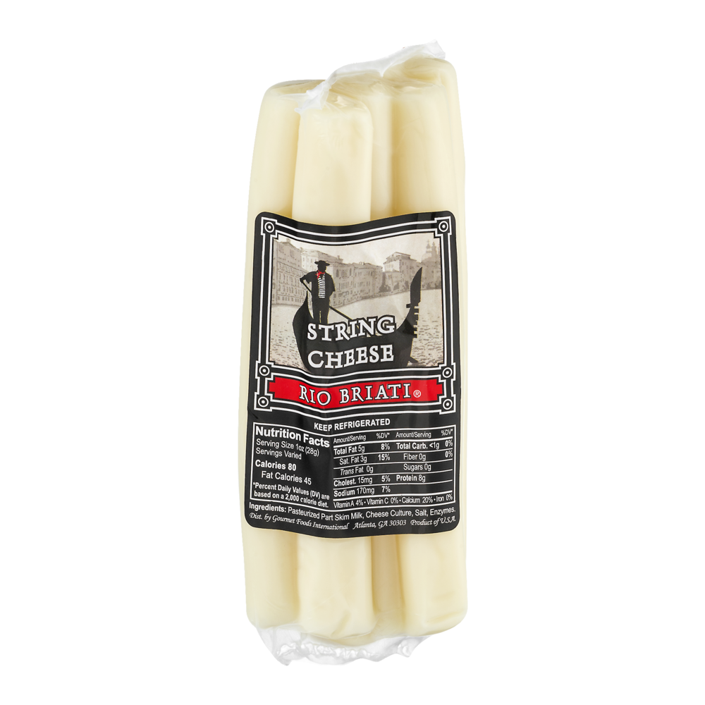 slide 1 of 1, Rio Briati Mozzarella String Cheese, 6.5 oz