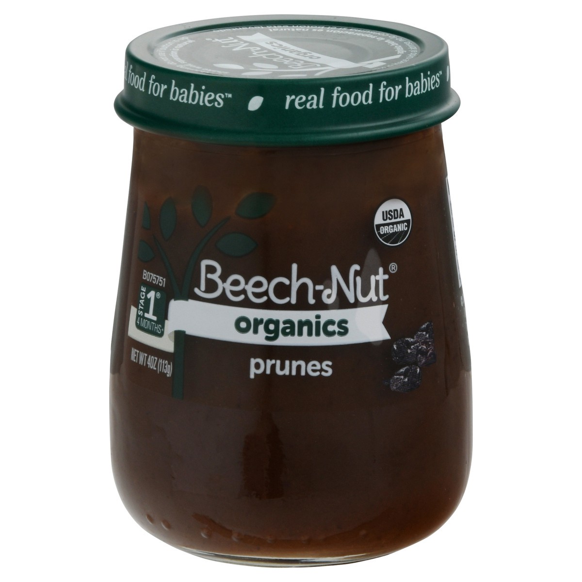 slide 1 of 7, Beech-Nut Organics Stage 1 (4 Months+) Prunes 4 oz, 4 oz