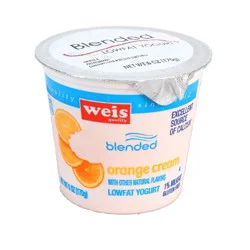 Weis Quality Blended Low Fat Orange Cream Yogurt
