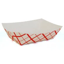 Southern Champion Tray Paper Food Tray Red Checkered 5 lb