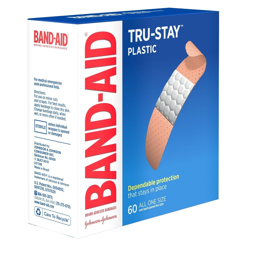 slide 7 of 8, BAND-AID Plastic Strips Bandages, 60 ct