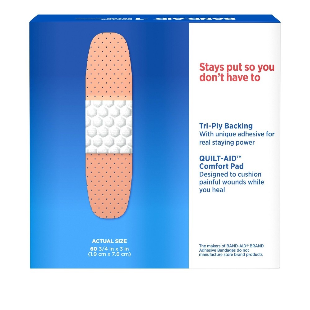 slide 8 of 8, BAND-AID Plastic Strips Bandages, 60 ct