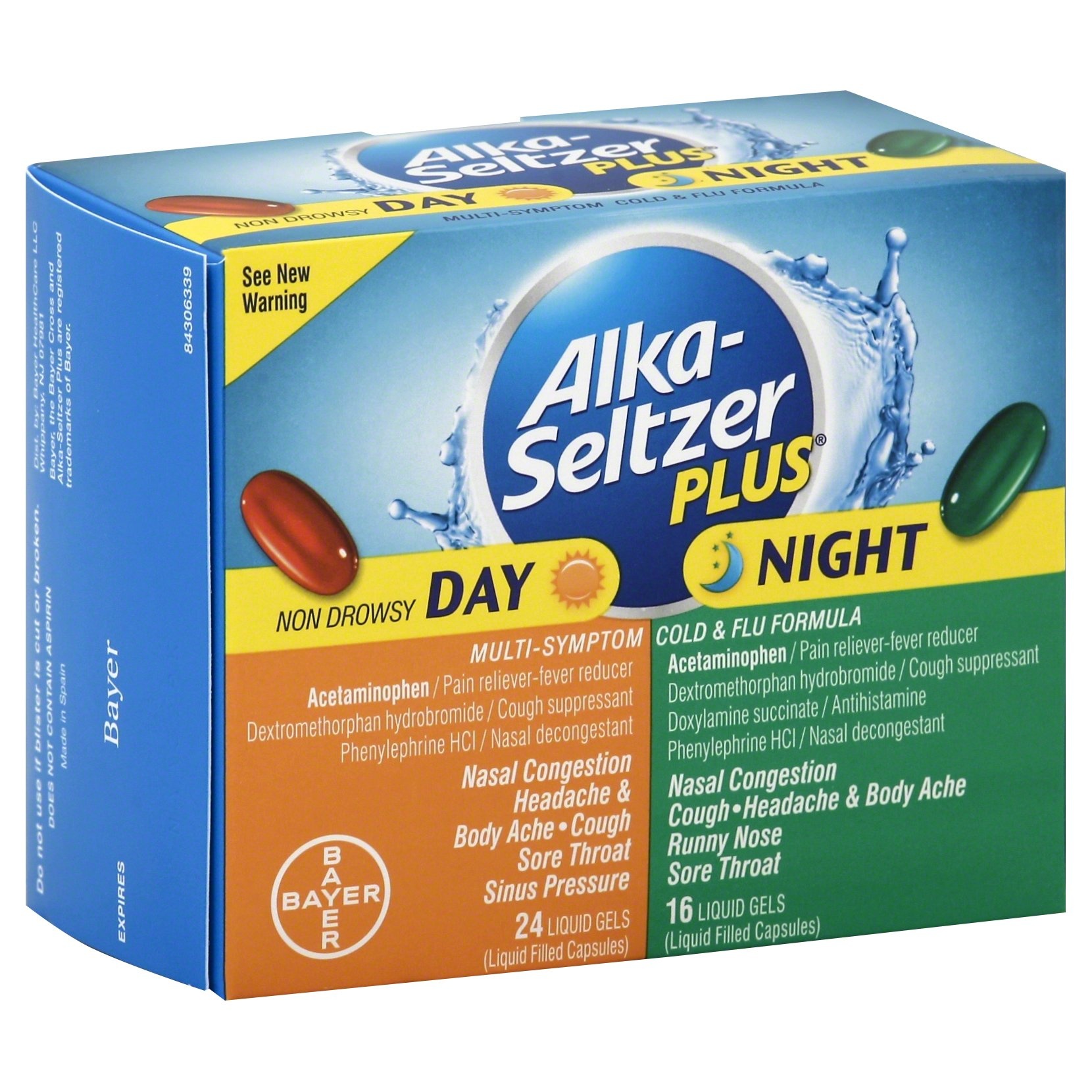 slide 1 of 1, Alka-Seltzer Plus Maximum Strength Day & Night Cold & Flu Liquid Gels, 40 ct