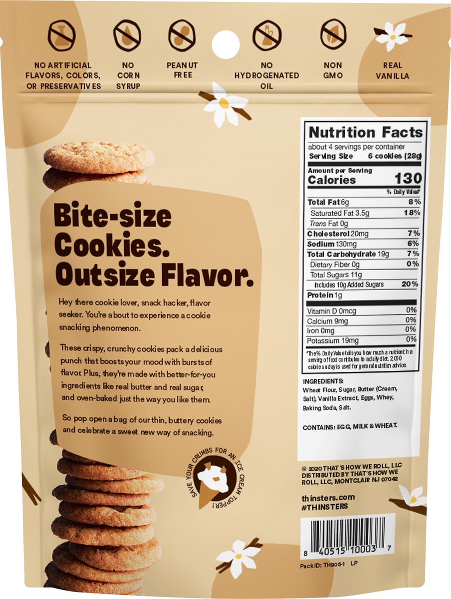 slide 2 of 3, Thinsters Vanilla Bean Cookie Thins 4 oz, 4 oz