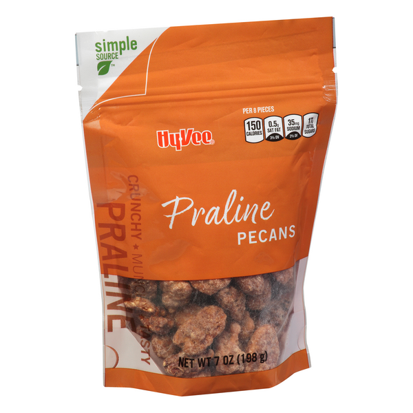 slide 1 of 1, Hy-Vee Praline, Pecans, 7 oz