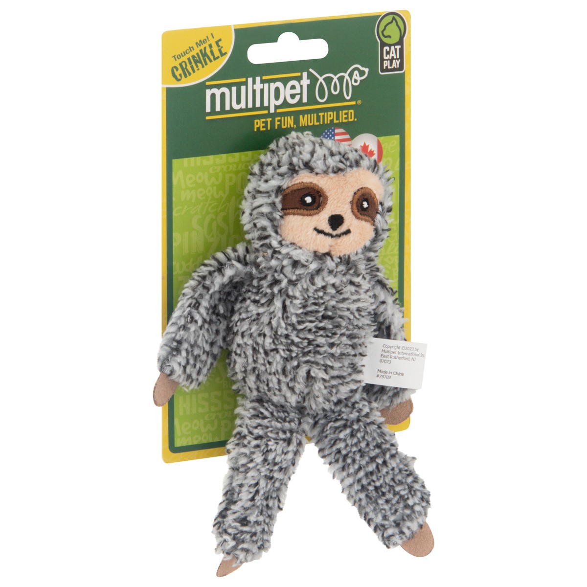 slide 7 of 9, MultiPet Toy Cat Sloth 5'' 1.000 Ea, 1 ct