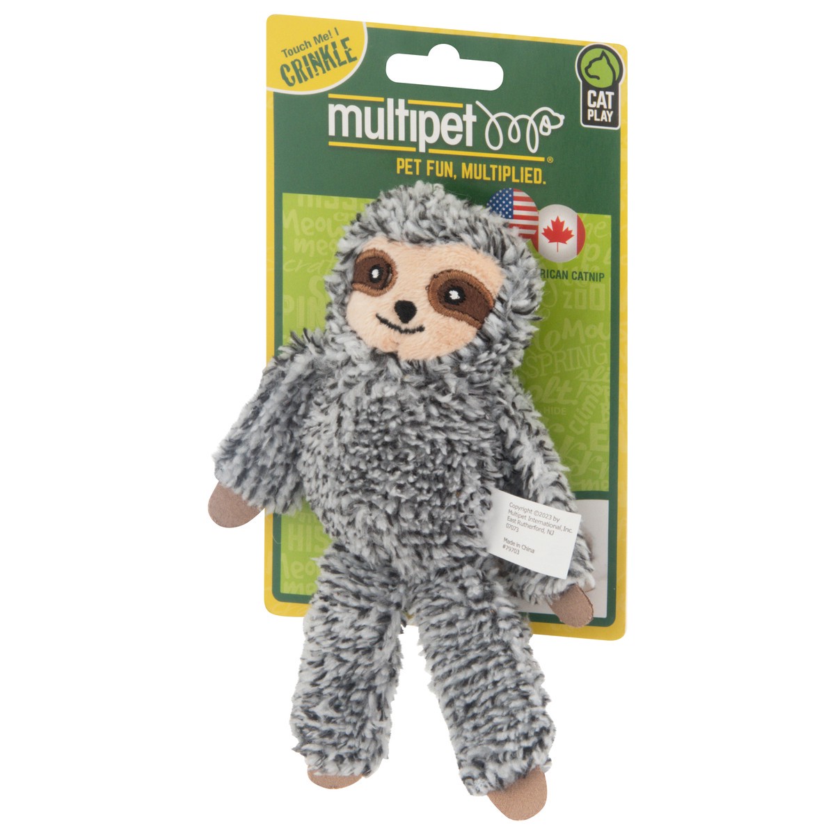 slide 4 of 9, MultiPet Toy Cat Sloth 5'' 1.000 Ea, 1 ct