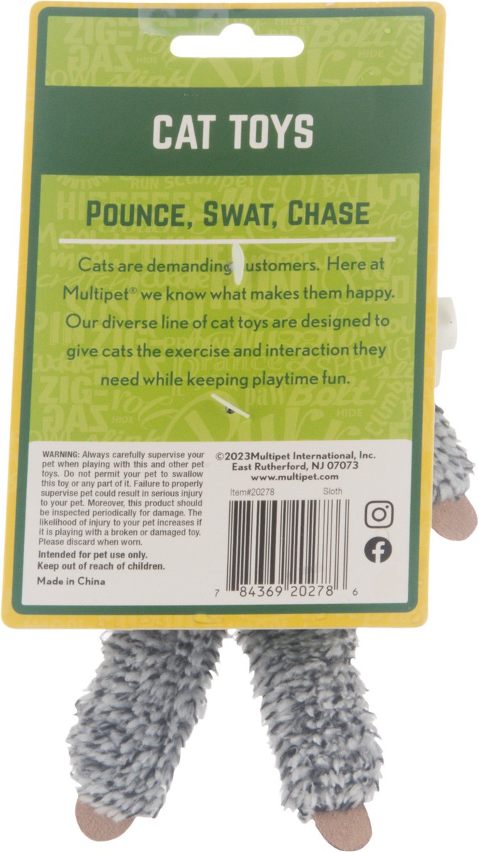 slide 8 of 9, MultiPet Toy Cat Sloth 5'' 1.000 Ea, 1 ct
