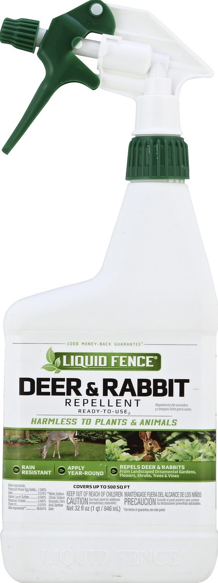 slide 1 of 3, Liquid Fence Deer & Rabbit Repellent 32 oz, 32 oz