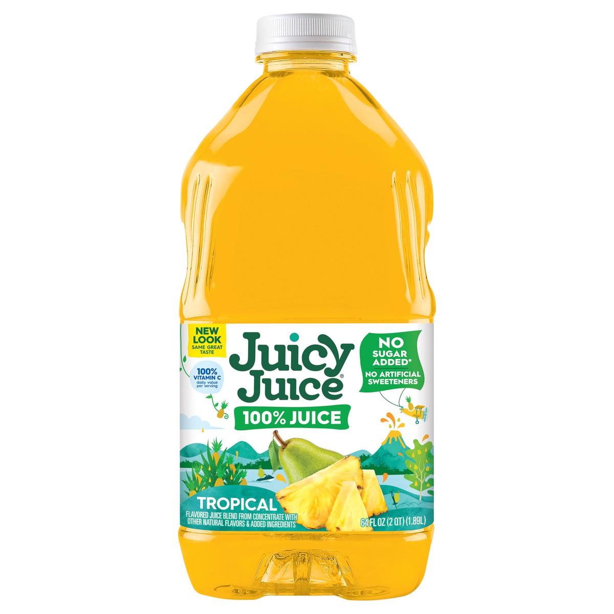 slide 1 of 13, Juicy Juice 100% Juice, Tropical, 64 Fl Oz Bottle, 64 fl oz