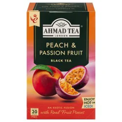 Ahmad Tea Black Tea, Peach & Passion Fruit - 20 ct
