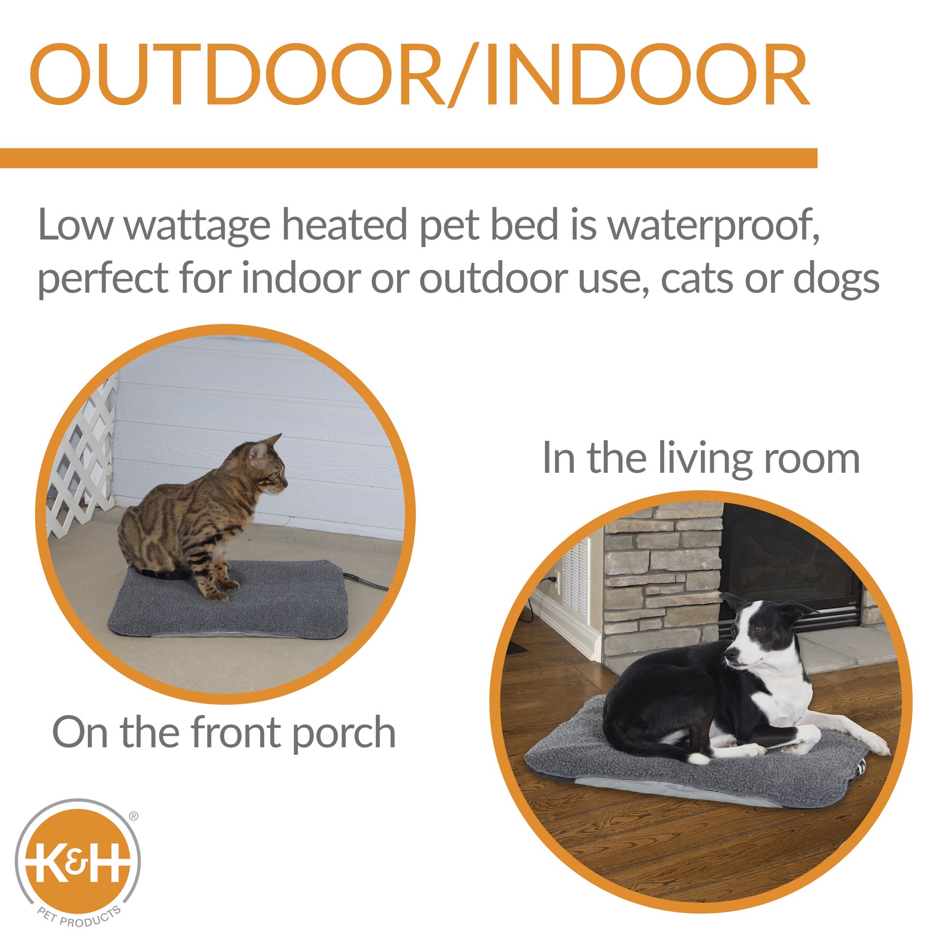 slide 7 of 10, K & H K&H Pet Products Lectro-Soft Outdoor Heated Pet Bed Gray Large 25 X 36 Inches, 1 ct