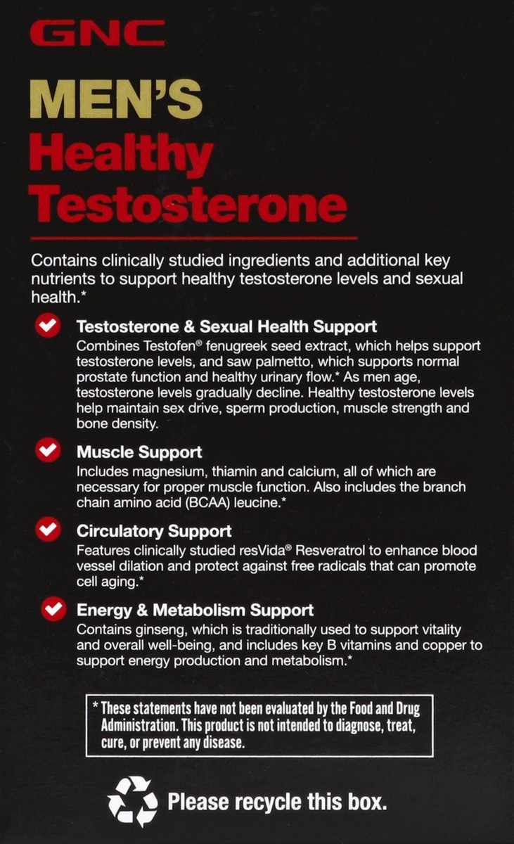 slide 6 of 6, GNC Healthy Testosterone 60 ea, 60 ct