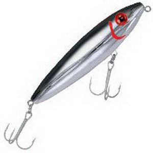 slide 1 of 1, L&S Bait Company She-Dog Black/Chrome 4'' Lure, 1 ct