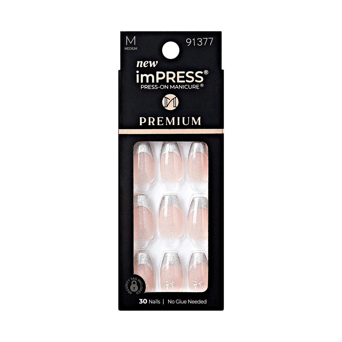 slide 1 of 13, imPRESS Premium Nails Medium 30 ea, 30 ct