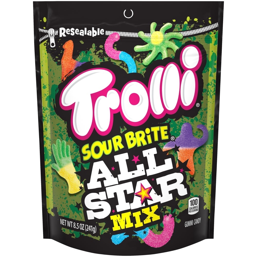 slide 1 of 9, Trolli Sour Brite Crawlers All Star Mix, 8.5 oz