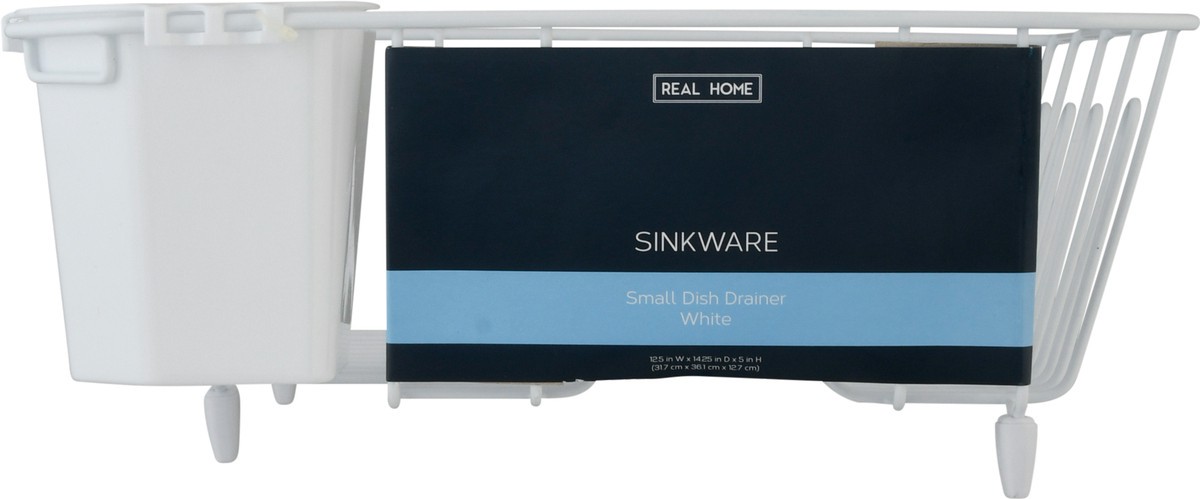 slide 1 of 9, Real Home Innovations Real Home Dish Drainer small-white, 1 ct
